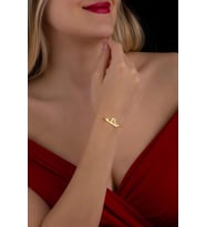 Kişiye Özel 925 Ayar Gümüş Arapça İsim Bileklik (Gold)