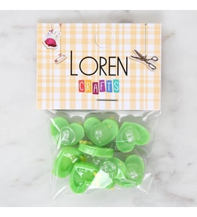 Loren Crafts Yeşil 8'li Düğme - 3015