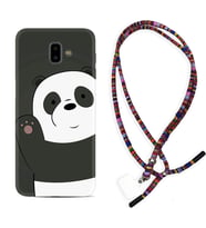 Samsung J6 Plus J7 Prime J7 Pro M20 Kılıf Boyun Asklı Rasta Silikon Hello Panda 1709