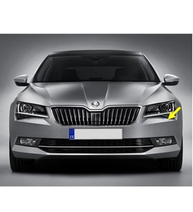 Skoda Superb 3 2015-2019 Sol Ön Far Yıkama Kapağı 3V0955109
