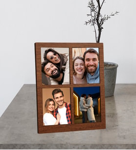Kişiye Özel 4 Fotoğraflı Ahşap Mdf Resimli Kolaj Çerçeve