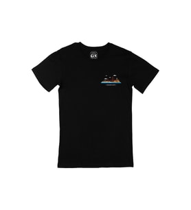 Golden Gate Cep Logo Tasarımlı Siyah Tişört