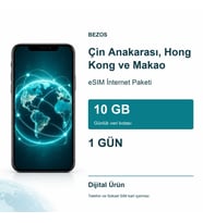 Çin Anakarası, Hong Kong ve Makao eSIM İnternet Paketi Günlük 10 GB 1 Gün