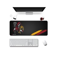 SonicTouch Aslan Muhafızı Sarı Kırmızı Pürüzsüz Sıvı Geçirmez XXL Gamer Klavye Mousepad 40x90cm