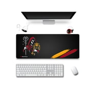 SonicTouch Aslan Muhafızı Sarı Kırmızı Pürüzsüz Sıvı Geçirmez XXL Gamer Klavye Mousepad 40x90cm