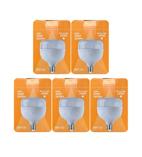 (5 Adet) Osaka 50W (300W) Beyaz Işık E27 Duylu (Kalın Duy) Led Torch Ampul