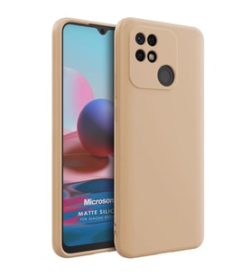 Microsonic Matte Silicone Xiaomi Redmi 10C Kılıf Gold (Altın)