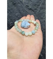 Nelleovana Akuamarin (aquamarine) Doğal Taş Bileklik ( Mutluluğun Ve Genç Bir Ruhun Simgesi )