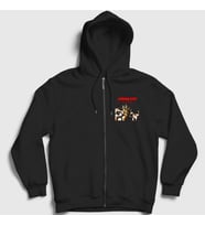 Presmono Unisex Siyah King Of The Kill Annihilator Fermuarlı Kapüşonlu Sweatshirt 465393tt