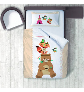 Çocuk Odası Dijital Baskılı 160x220cm Tek Kişilik Nevresim Takımı Model 00053