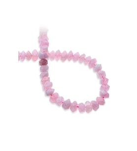 Pembe Kuvars Doğal Taş Rondela Kesim 10x7mm Dizi