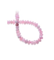 Pembe Kuvars Doğal Taş Rondela Kesim 10x7mm Dizi