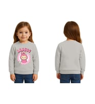 Unisex Labubu Baskılı Çocuk Swaetshirt 3 İplik Şardonlu (Gri)