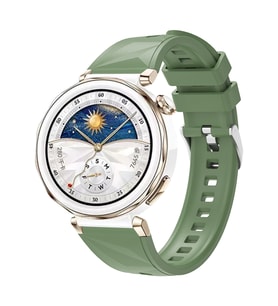 Lexroo Huawei Watch GT 5 Pro 42mm KRD-129 Silikon Kordon Strap Kayış - Yeşil
