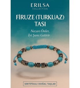 Sertifikalı Terahertz ve Firuze Taşı Bileklik – Enerji, Denge ve Zihinsel Şifa (Çok Renkli)