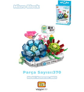 LOZ Micro Block Serisi Kar Lotusu Çiçek Buketi Figürü 370 Parça Oyuncak Yapım Seti FFLZ-8831
