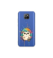 General Mobile GM 20 ile Uyumlu Splash Kirpi Tasarımlı Şeffaf Silikon Kılıf