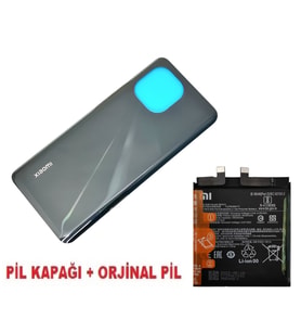 Xiaomi Mİ 11 Arka Kapak Batarya Pil Kapağı + PİL (CAM) SİYAH