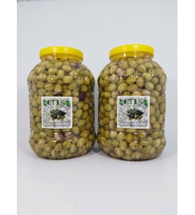 Mudanya Cinsi Yeşil Dilme Tatlanmış Zeytin 5 Kg+5 Kg