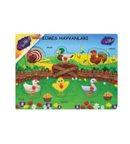 Ony-191-192-193 Ahşap Tutmali Çi̇ftli̇k Sevi̇mli̇ Kümes Hayvanlari
