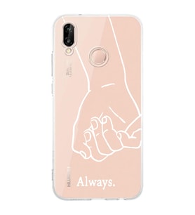 Huawei P20 Lite Uyumlu Baskılı Yumuşak Silikon Şeffaf Telefon Kılıfı