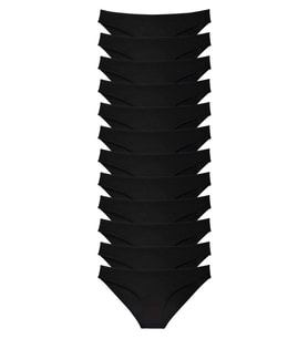 Mulvxbrf Brf02 12 Adet Süper Eko Set Likralı Kadın Slip Külot Siyah (Mulvix)