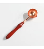 Ahşap Sap Mum Mühürü Eritme Kaşığı Paslanmaz Çelik Rose Gold