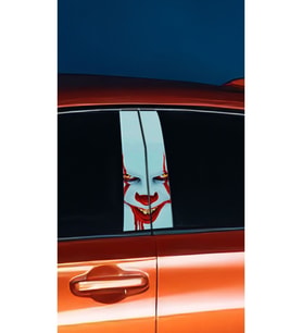 Araç Kapı Direk Kaplama Folyosu Joker Desenli (SAĞ SOL TAKIM) (2 ADET) - 22x50 C (Çok Renkli)