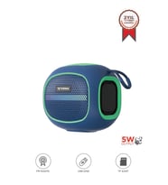 Bluetooth Hoparlör Taşınabilir Kablosuz Speaker FM Radyo USB TF Kart 5W D90 Mavi (Siyah)