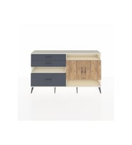 Arges Konsol 4 Raflı 3 Çekmeceli 2 Kapaklı 176x30x99 Aytaşı-Çam/Antrasit