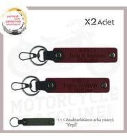 Hız Aşıkları İçin İsim Plaka ve 0 Rh (-) Kan Grubu Kişisel, Acil Durum Deri x2 Anahtarlık, Bordo-Ysl (Çok Renkli)