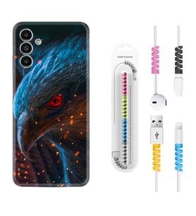 Samsung A23 A31 A32 A50 A51 A52 A53 A70 Kılıf Kablo Koruma Spiral Silikon Şahin 1756