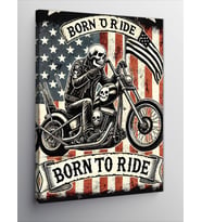 Kanvas Tablo Born to Ride Posteri