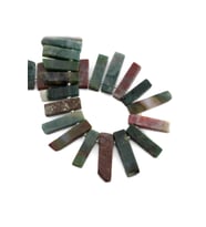 Hint Akik Doğal Taş Dikdörtgen Kesim 10x40mm Dizi