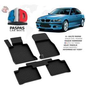 Bmw 3 Serisi E46 4D Araca Özel Havuzlu Kauçuk Paspas 1998-2005