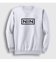 Presmono Unisex Beyaz Logo Rock Nin Nine Inch Nails Sweatshirt 485781tt (Beyaz)