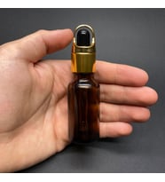20Ml Amber Cam Damlalıklı Şişe , Sepet Model Metalik Kapak , 20 Cc Cam Damlalıklı Şişe x 6 Adet (Kahverengi)