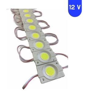 20 Adet 12 Volt 2.4 Watt Kare Beyaz Cob Led Modül IP65