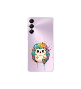 Samsung Galaxy A05S ile Uyumlu Splash Kirpi Tasarımlı Şeffaf Silikon Kılıf