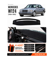 MERCEDES W124 (1984-1995) Uyumlu Torpido Örtüsü Torpido Kılıfı - Siyah