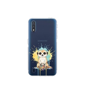 Samsung Galaxy A01 ile Uyumlu Splash Mirket Tasarımlı Şeffaf Silikon Kılıf