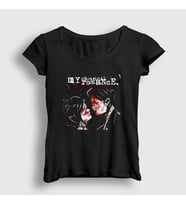 Presmono Kadın Siyah Revenge My Chemical Romance T-Shirt 71862tt