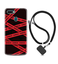 Oppo A5S A15 A16 A54 A55 A73 A74 Kılıf Boyun Askılı Silikon Danger 1372