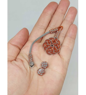 Bakır El İşi Kazaz Püskül & 2 Habbeli Takım (55980)