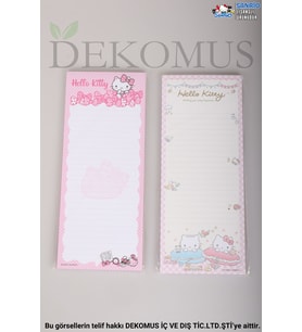 DEKOMUS İLE LİSANSLI YENİ SEZON HELLO KITTY "TEKLİ" 9x22 CM BLOCK NOTE
