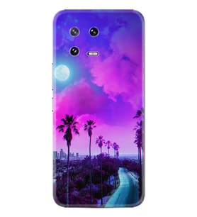 Xiaomi 13 Kılıf Resimli Desenli Silikon Platinium Series Purple Way 1843