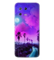 Xiaomi 13 Kılıf Resimli Desenli Silikon Platinium Series Purple Way 1843
