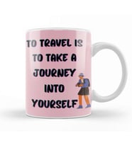 Funny Travel Gift design lover Trippin Wanderlust Journey Adventurer Vacation Kupa Bardak Porselen