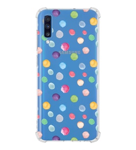 PrintiFy Samsung Galaxy A70S Uyumlu Water Color 6 Baskılı Şeffaf Köşe Korumalı Antişok Kılıf