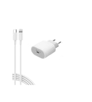 HM26 ECO Bundle 20W PD Hızlı Şarj Cihazı + Type-C to Lightning Kablo  iPhone Uyumlu, Güvenli Şarj (Beyaz)